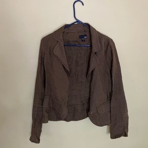 H&M Brown lightweight jacket 100% linen